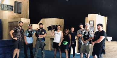 Blind date host a Parkour for Adults episode at Leap Parkour in Suwanee.