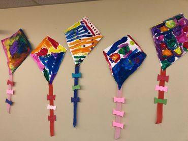 Preschool kite art project