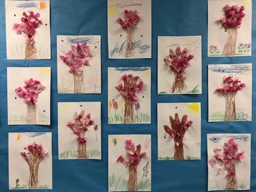 Preschool tree art project