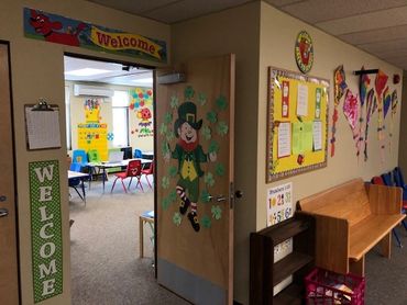 Preschool hallway and entrance
