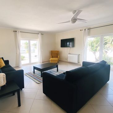 View of the lounge with comfortable seating for 8