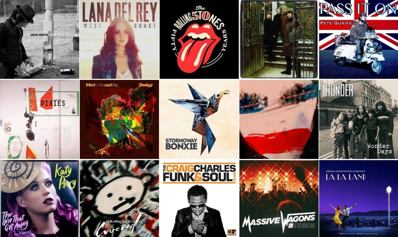 Pete Maher Clients Image. U2, Lana Del Rey, Pixies, Rolling Stones, Netflix, MTV, Katy Perry, Disney