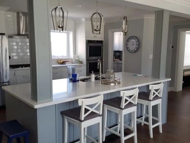 Bellhaven full renovation kitchen with main floor converted to open concept with elegant design