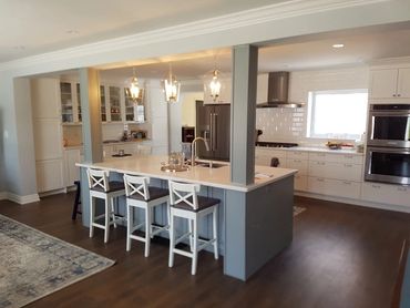 Bellhaven full kitchen main floor demo to create open concept design
