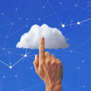 Cloud Native Geo is represented by a cloud connected to the internet.
