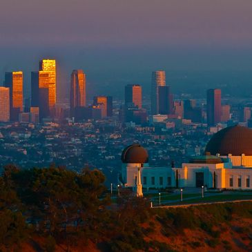 The Griffith Observatory overlooking Los Angeles, CA