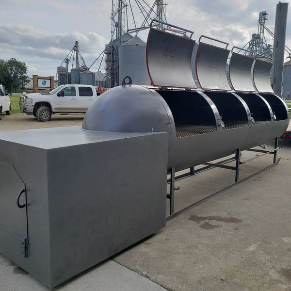 1000 gallon smoker at its new home in Winterset, Iowa.