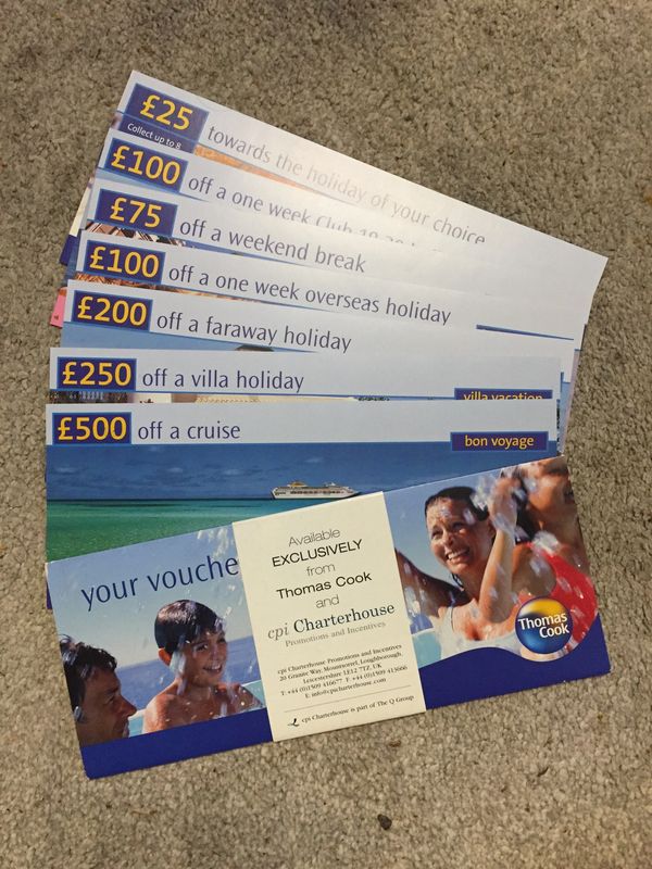 Travel discount vouchers for holidays and cruises from Thomas Cook.