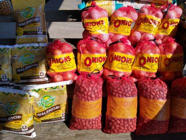 Onions, pecans, peanuts