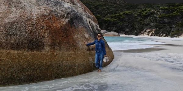 My Beautiful Wife at Little Beach near Albany