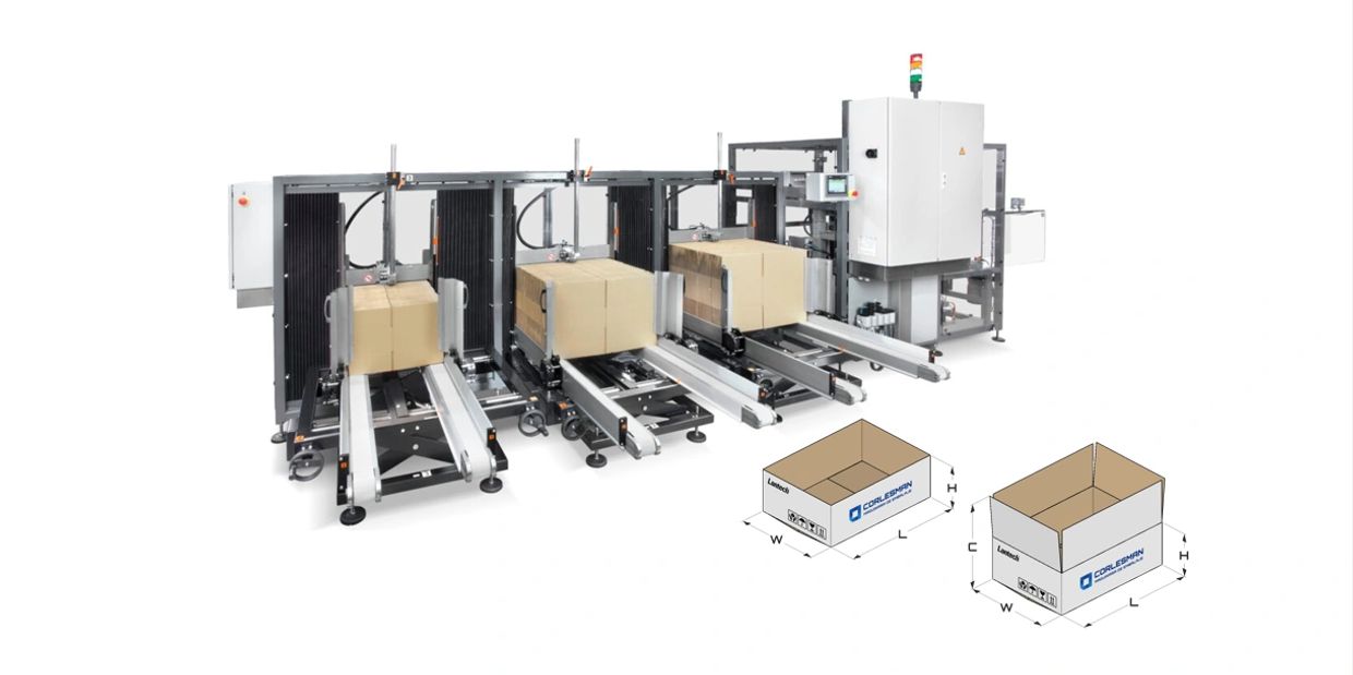 Máquina formadora de cajas multiformato Lantech MFC1000