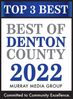 Top 3 Best of Denton County of 2022 Award, awarded to Cori Riley and Journey To Grace Counseling