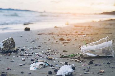 Trash on Great Lakes beaches
