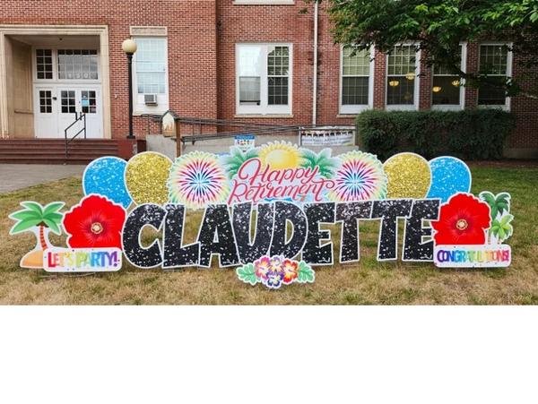 Happy Retirement Sign, Happy Retirement yard Sign, Oregon yard signs, Retirement display