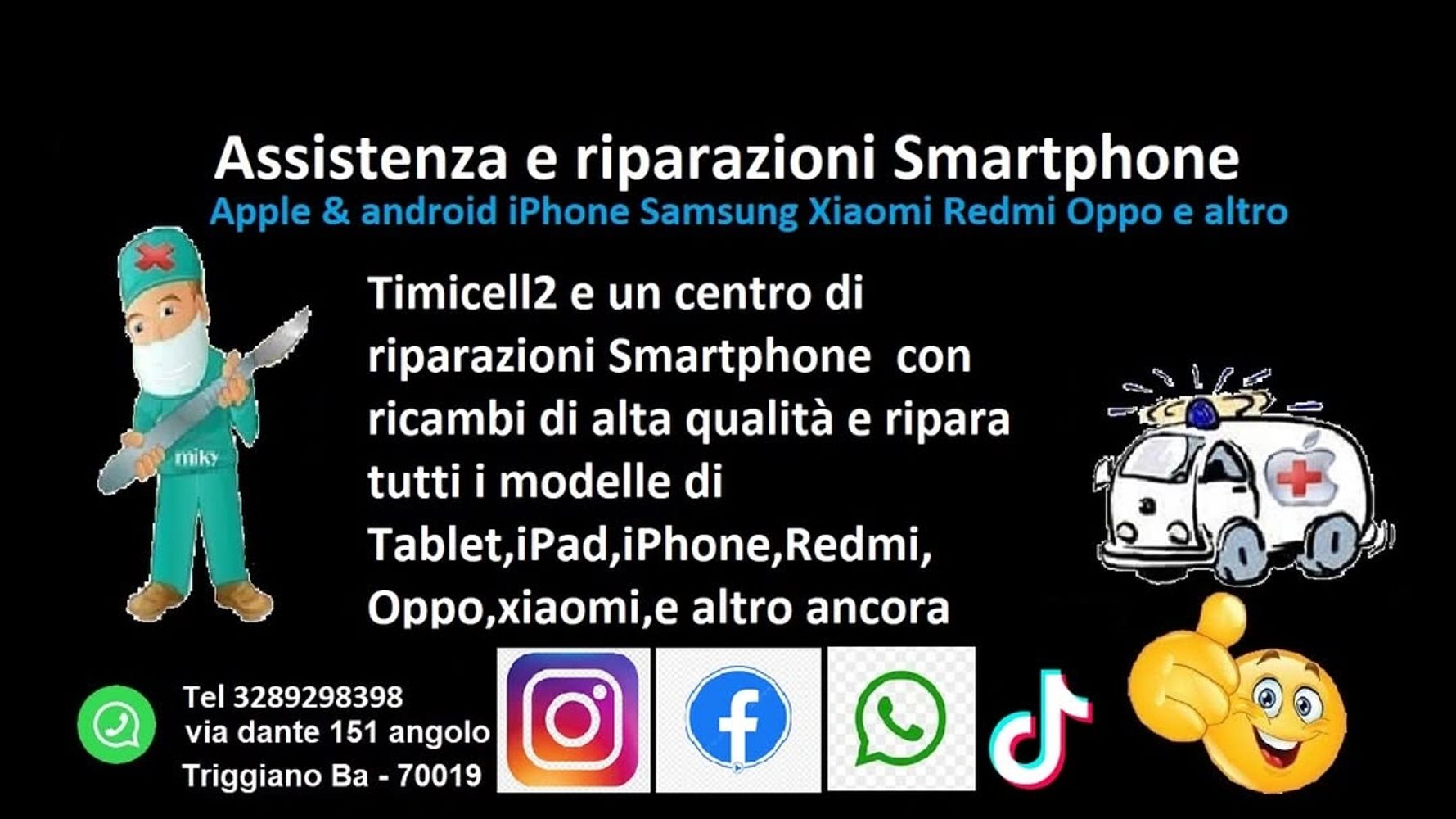 Assistenza di Cellulari e Tablet-iPhone,Redmi,Xiaomi,Samsung,Oppo,Clempad,Brondy,e altro