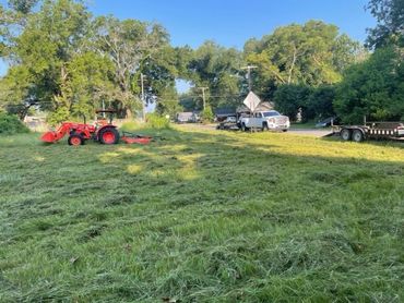 Kubota Tractor clearing land