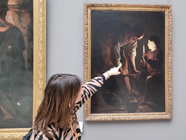 George delatour adavnced art tour in the Louvre