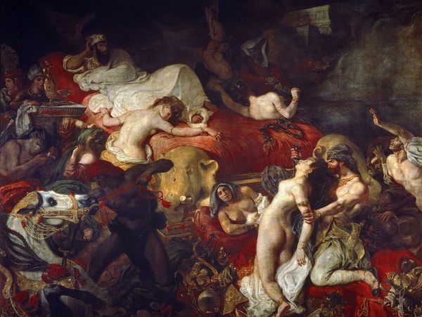 The painting of the Death of Sardanapalus is under restoration by the Louvre until April 2023.