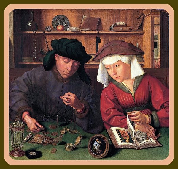 picture of the painting of The Moneylender and His Wife by Quentin Matsys