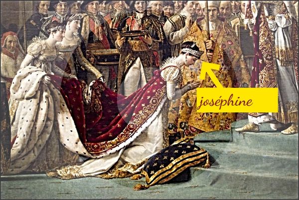 josephine bend to be coroned as empress by napoleon