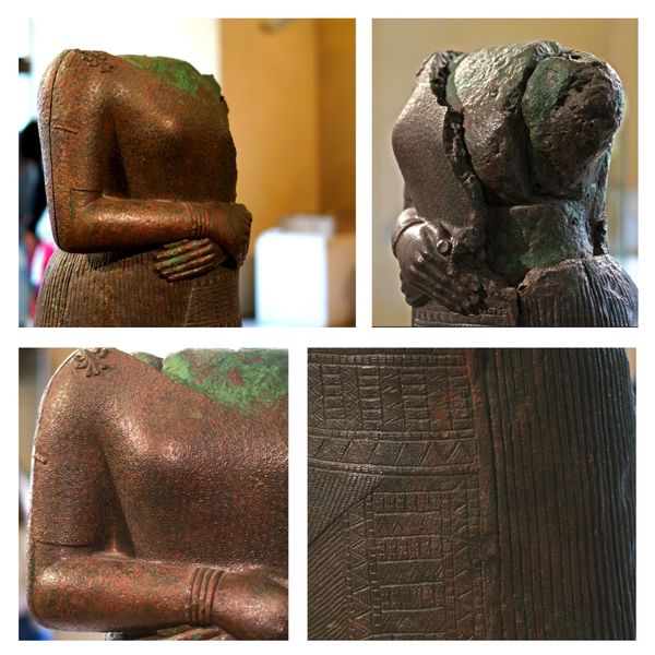 Napir asu queen mesopotamia in the Louvre guide collage of 4 pictures Square (c) 2022