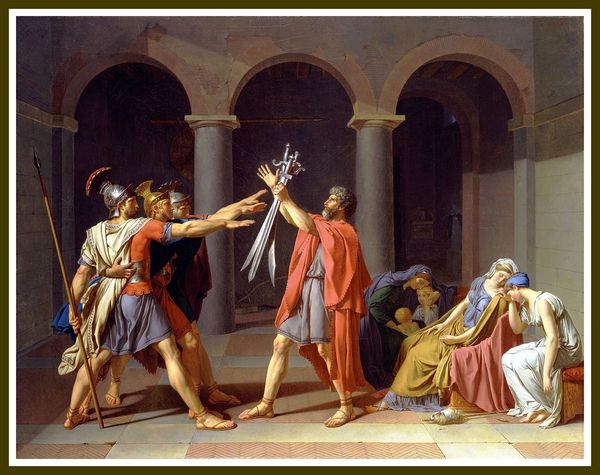 Oath of the Horatii by Jacques-Louis David in the Louvre
