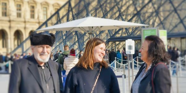 skipping the waiting line at the Louvre Pyramid.