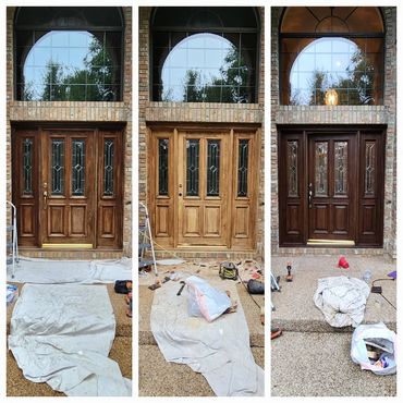 Front Door Stain and Refinishing