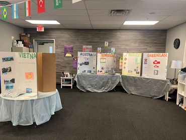 Around the World Projects - students traveled around the world to learn about different cultures!