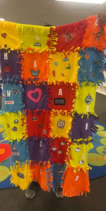 STEAM Quilt Making - Students worked together to build a custom classroom quilt!