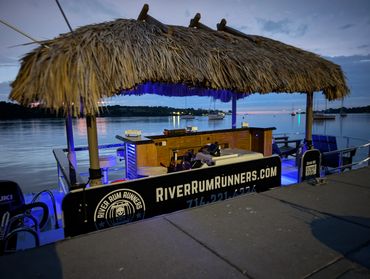 After sunset, LED lights