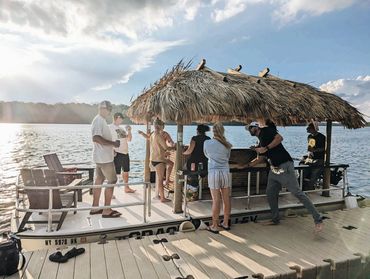 Fun with Friends on the Tiki Boat
