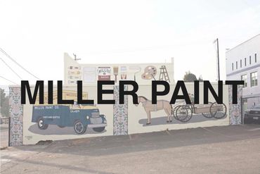 Miller Paint mural done by Maddo for the company's Anniversary 