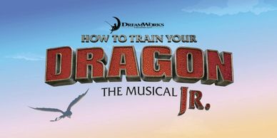 Logo for 'How to Train Your Dragon: The Musical Jr.' by DreamWorks.