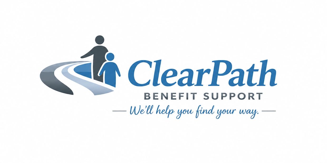 Logo for ClearPath Benefit Support with slogan.