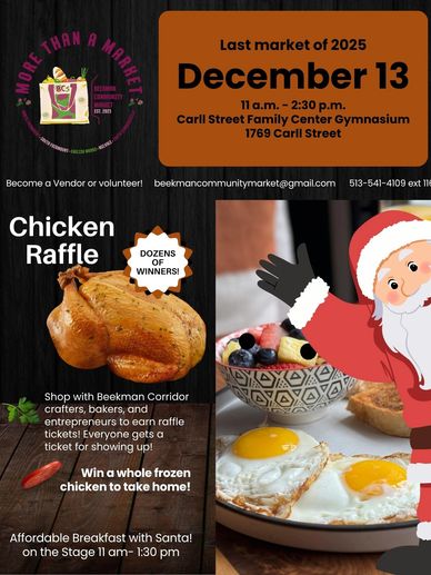 Community Market
December 13, 2025
11 am to 2:30 pm