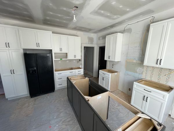 New Ceiling and Cabinets In