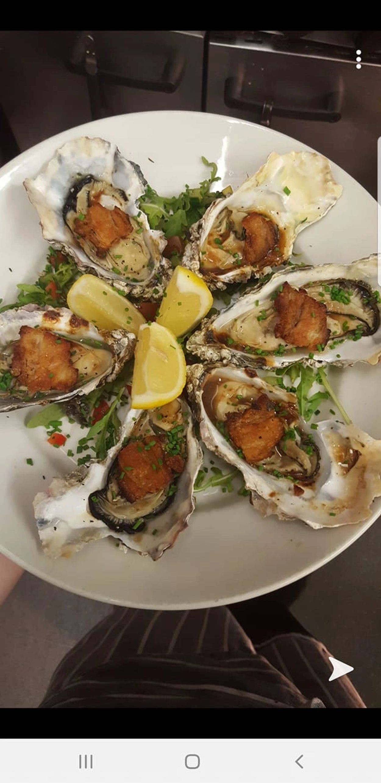Carlingford Lough Oysters in Raymie’s Seafood Bar and Grill Warrenpoint 