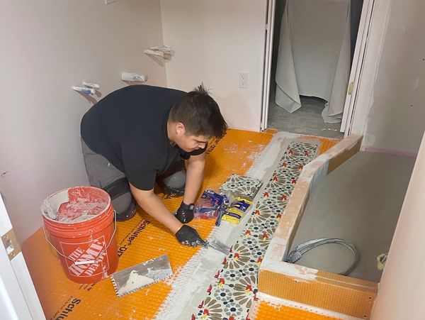 Bathroom remodel; bathroom renovation; tile installation; custom bathroom