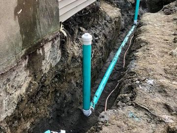 Sewer and water line installation