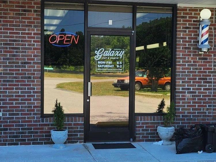 JOHNSON WINDOW FILM SCENIC VIEW 10 HOME BUSINESS WINDOW TINTING  GALAXY BARBER SHOP  WILMINGTON NC