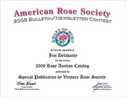 American Rose Society - Award of Merit.