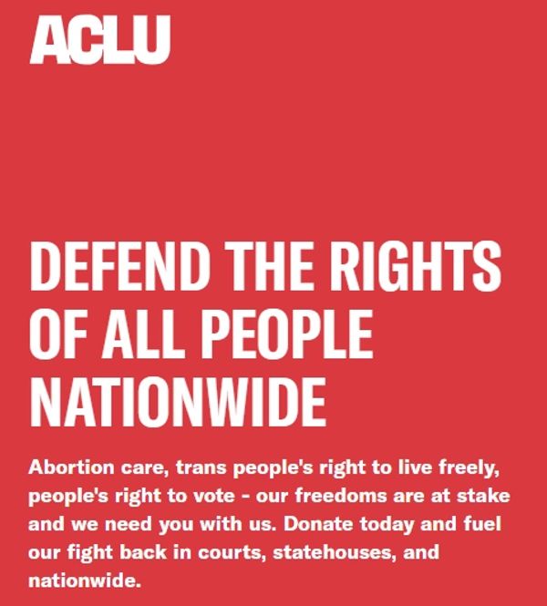 ACLU and defending constitution rights, social justice