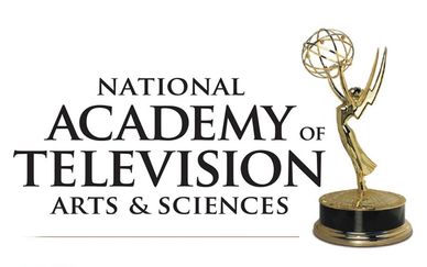 Logo of the National Academy of Television Arts & Sciences with Emmy Award statue.