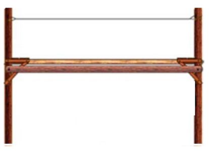 Double Beam Walk high ropes course activity.