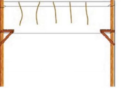 Spaghetti Walk high ropes course activity.