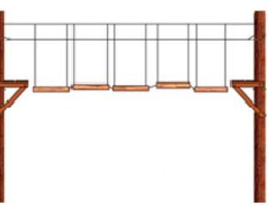 Track Walk high ropes course activity.