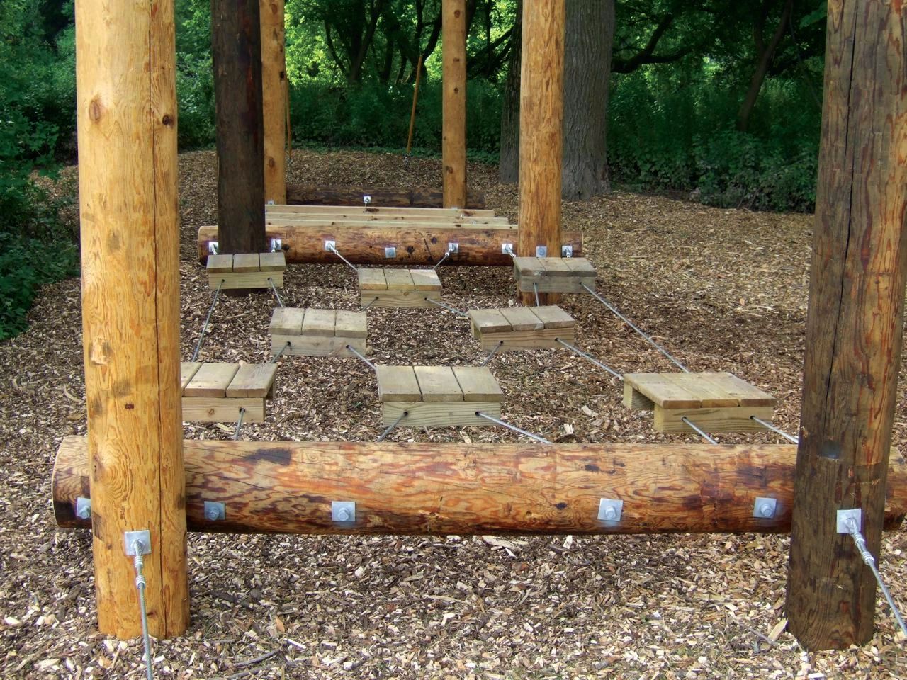 Low Ropes Course Elements and Activities from summer camp in Michigan.