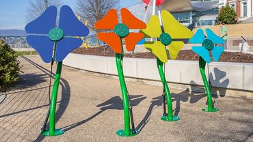 Outdoor playground musical instruments