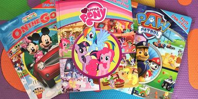 Look and Find My Little Pony, Paw Patrol and Mickey Mouse books